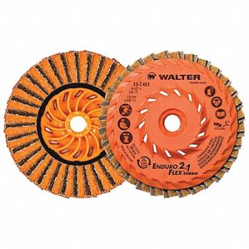 WALTER SURFACE TECHNOLOGIES Fiber Disc 4 1/2 in Dia 5/8in Arbor, 249M36