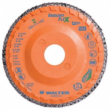 WALTER SURFACE TECHNOLOGIES Fiber Disc 4 1/2 in Dia 7/8in Arbor, 249M40