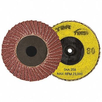 WALTER SURFACE TECHNOLOGIES Grind/Finish Flap Disc 2-1/2 80GR, 249R48