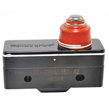 HONEYWELL Lg Basc Swch 15A SPDT Shrt Ovrtrvl Plngr, 24A034