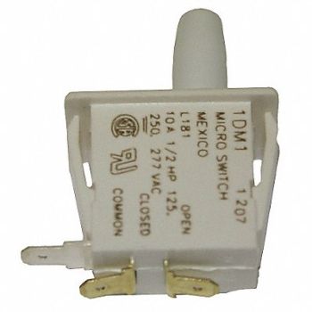 HONEYWELL Pnl Mt Switch 10A SPDT Bullet Nose Plngr, 24A119