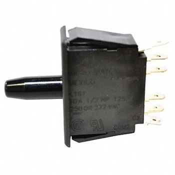 HONEYWELL Pnl Mt Switch 10A DPDT Bullet Nose Plngr, 24A124