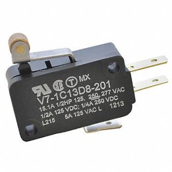HONEYWELL Prmium Mini Swch 15A SPDT Shrt Rolr Levr, 24A249
