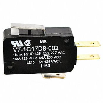 HONEYWELL Prmium Mini Swch 15A SPDT Shrt Strt Levr, 24A251