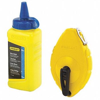STANLEY Chalk Line Reel 100 ft ABS w/Blue Chalk, 24A361