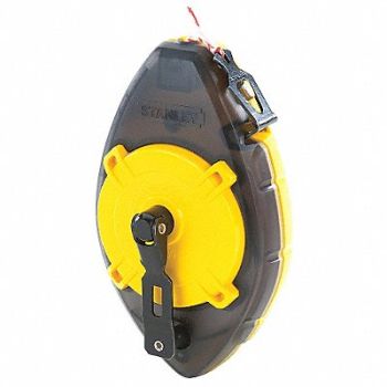 STANLEY Chalk Line Reel 100 ft ABS w/o Chalk, 24A365