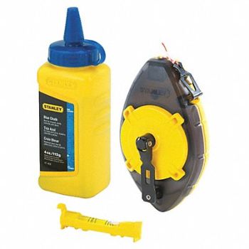 STANLEY Chalk Line Reel 100 ft ABS w/Blue Chalk, 24A368