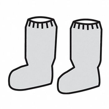 DUPONT Boot Covers Universal Gray PK100, 24AF87