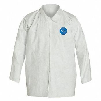 DUPONT D2208 Disposable Shirt XL Snap PK50, 24AG90