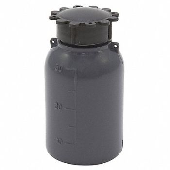DYNALON Bottle 50mL Plastic Narrow PK50, 24AM91
