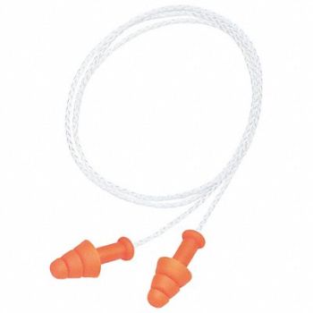 HONEYWELL HOWARD LEIGHT Ear Plugs Corded Flanged 25dB PK100, 24C176