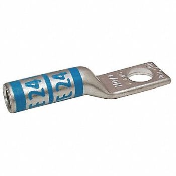 GRAINGER APPROVED OneHoleLugCmprsnConn Long Blue 24, 24C319