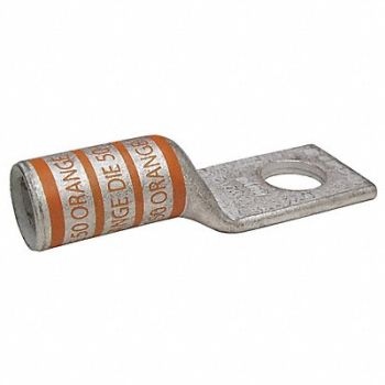 GRAINGER APPROVED OneHoleLugCmprsnConn Long Orange 50, 24C330