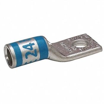 GRAINGER APPROVED OneHoleLugCmprsnConn Short Blue 24, 24C359