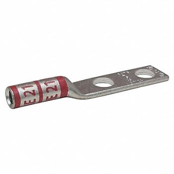 GRAINGER APPROVED TwoHoleLugCmprsnConn Long Red 21, 24C388