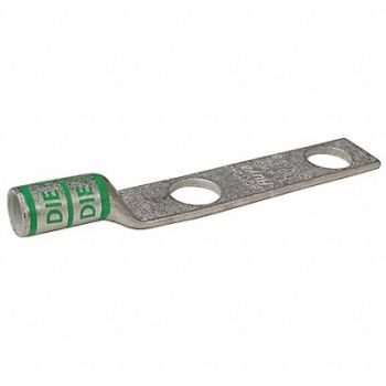 GRAINGER APPROVED TwoHoleLugCmprsnConn Long Green 37, 24C392