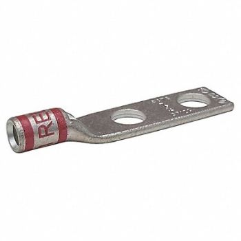 GRAINGER APPROVED TwoHoleLugCmprsnConn Short Red 21, 24C416