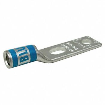 GRAINGER APPROVED TwoHoleLugCmprsnConn Short Blue 24, 24C419