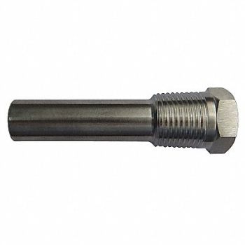 GRAINGER APPROVED Industrial Thermowell 316SS 5/8-18 UNF, 24C479