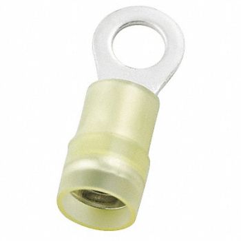 POWER FIRST Ring Terminal Yellow 12 AWG 10 AWG PK50, 24C758