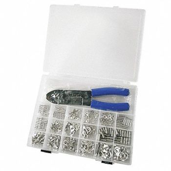 POWER FIRST Wire Terminal Kit Cu None 22 AWG 10 AWG, 24C973