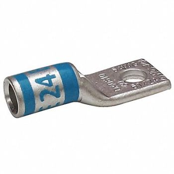 GRAINGER APPROVED OneHoleLugCmprsnConn Long Blue 24, 24C991