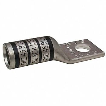 GRAINGER APPROVED OneHoleLugCmprsnConn Long Black 45, 24D003