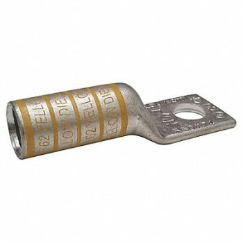 GRAINGER APPROVED OneHoleLugCmprsnConn Long Yellow 62, 24D006