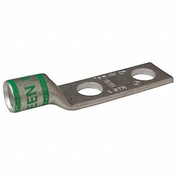 GRAINGER APPROVED TwoHoleLugCmprsnConn Short Green 37, 24D018