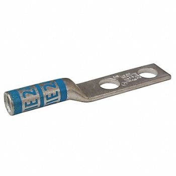 GRAINGER APPROVED TwoHoleLugCmprsnConn Long Blue 24, 24D022