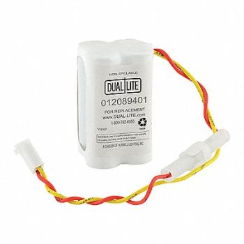 DUAL-LITE Battery 4.8V 168hr 1 35/64in Crimp, 24D679
