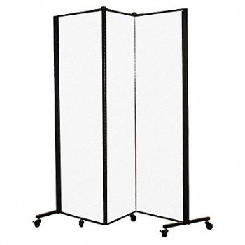 SCREENFLEX Portable Room Divider 5Ft 9In W Ice, 24EM53