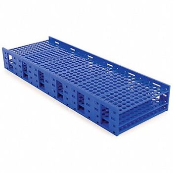 HEATHROW SCIENTIFIC Test Tube Rack Polypropylene Blue, 24EN49