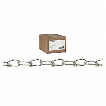 CAMPBELL 2/0 Inco Double Loop Chain Zinc 100Ft Ct, 24F297