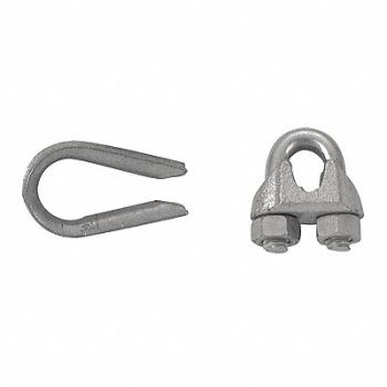 CAMPBELL 5/16In Wire Rope Clip Malleable Galv, 24G238