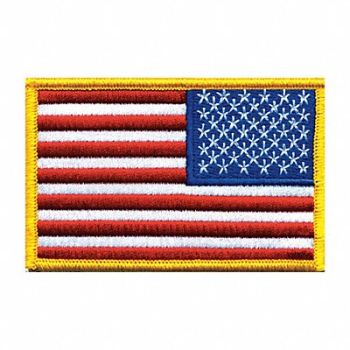 HEROS PRIDE Embroidered Patch U.S. Flag Medium Gold, 24GR20
