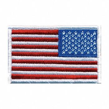 HEROS PRIDE Embroidered Patch U.S. Flag White, 24GR23