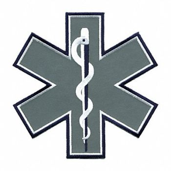 HEROS PRIDE Embroidered Patch Star of Life Navy/Wht, 24GR28