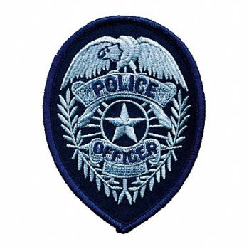 HEROS PRIDE Embrdrd Patch Police Off Slvr/Drk Navy, 24GR29