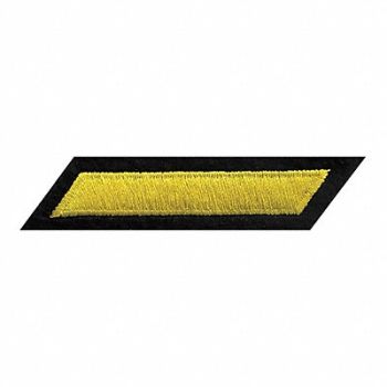 HEROS PRIDE Embrdrd Patch Hashmark Md Gold/Black Flt, 24GR44