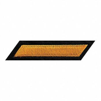 HEROS PRIDE Embrdrd Patch Hashmark Drk Gold/Blk Flt, 24GR45