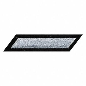 HEROS PRIDE Embrdrd Patch Hashmark Wht on Black Felt, 24GR46