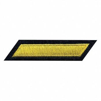 HEROS PRIDE Embrdrd Patch Hashmark Md Gold/Navy Flt, 24GR47