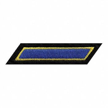 HEROS PRIDE Embrdrd Patch Hashmark Ryl/Md Gold/Black, 24GR49