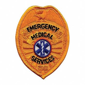 HEROS PRIDE Embrdrd Patch Emergency Medical Srv Gold, 24GR56