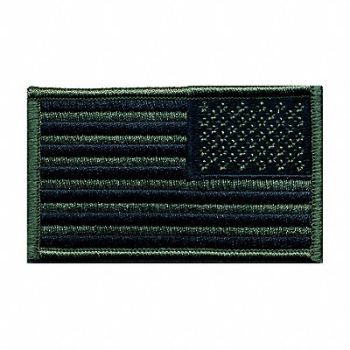 HEROS PRIDE Embroidered Patch US Flag Olive Drab/Blk, 24GR77