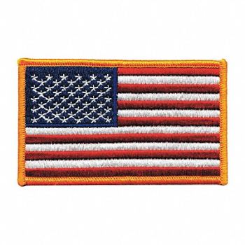 HEROS PRIDE Embroidered Patch U.S. Flag Dark Gold, 24GR78