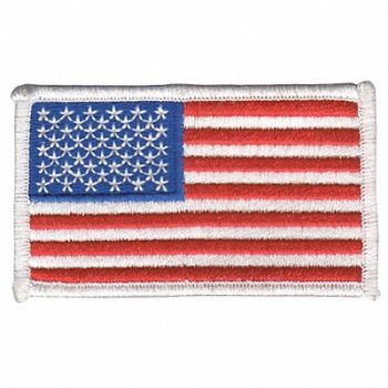 HEROS PRIDE Embroidered Patch U.S. Flag White, 24GR86