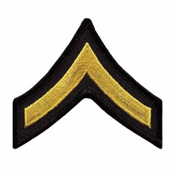 HEROS PRIDE Embrdrd Patch PFC Medium Gold on Blck PR, 24GR88