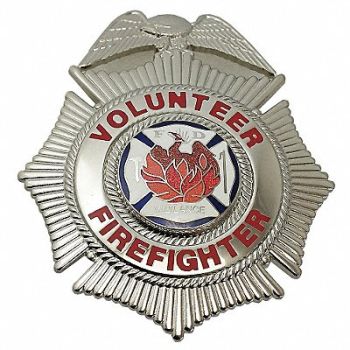 HEROS PRIDE Metal Badge Volunteer Firefighter Cross, 24GT18